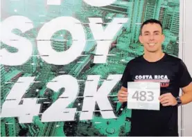  ?? FOTO: CORTESÍA EDDY CHACÓN ?? Eddy Chacón correrá los 42 kilómetros de Medellín, que será la tercera maratón de su vida.