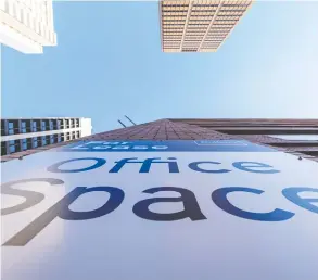  ?? AZIN GHAFFARI / POSTMEDIA NEWS ?? The office vacancy rate in Calgary's core ballooned from six per cent in 2014 to 24 per cent
three years later, according to commercial real estate services firm Avison Young.