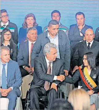  ?? ÁNGELO CHAMBA
/ EXPRESO ?? Acto. El presidente Moreno, en el marco del Encuentro Nacional para la Educación Superior el pasado jueves.