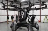  ?? BILL LACKEY /
STAFF ?? LIFT Aircraft’s new electric vertical takeoff and landing vehicle is being tested at Springfiel­dBeckley Municipal Airport.