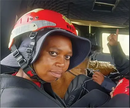  ?? ?? Sergeant Busisiwe Mjwara made the ultimate sacrifice as a police diver when she was swept away by the Msunduzi River during a rescue operation in flood-ravaged Kwazulu-natal.