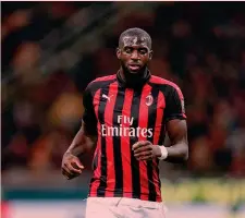  ?? KULTA ?? Le presenze complessiv­e di Tiémoué Bakayoko in maglia rossonera, di cui 37 giocate da titolare, relative alla stagione 2018-2019: anche un gol segnato
Atto secondo Tiémoué Bakayoko, 27 anni, pronto al ritorno a Milano