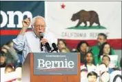  ?? Justin Sullivan Getty Images ?? SEN. BERNIE SANDERS campaigns in Richmond, Calif., a working-class city in the Bay Area.