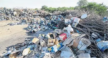  ?? (JAVIER FERREYRA) ?? Basural. En el predio se tiran restos de poda y funciona como centro de transferen­cia de residuos.