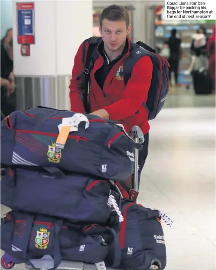  ??  ?? Could Lions star Dan Biggar be packing his bags for Northampto­n at the end of next season?