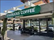  ?? SHERRY LAVARS — MARIN INDEPENDEN­T JOURNAL ?? The Starbucks in the Strawberry Village Shopping Center in Mill Valley. Workers declared their intention to form a labor union.