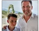  ??  ?? PRIDE: Owen with son James, 13