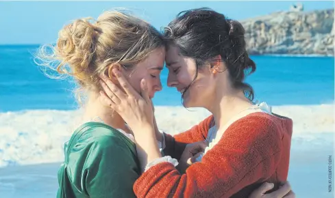  ??  ?? Adèle Haenel and Noémie Merlant in Céline Sciamma’s lesbian love story Portrait Of A Lady On Fire.