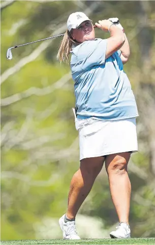  ?? DAVID CANNON GETTY IMAGES FILE PHOTO ?? Haley Moore made the winning putt in a playoff to clinch the 2018 NCAA championsh­ip for Arizona and qualified for the inaugural Augusta National Women’s Amateur last year.