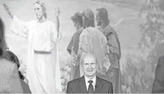  ?? Associated Press ?? Russell Nelson, the president of the Mormon Church, said the “Lord is in charge of picking top church leaders” and acknowledg­ed that its highest leadership councils are not a “representa­tive assembly.”