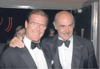  ?? Picture: PA. ?? The late Sir Roger Moore, left, and his friend Sir Sean Connery.