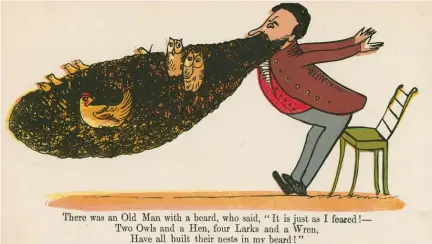  ??  ?? A colored lithograph from A Book of Nonsense, by Edward Lear, circa 1875