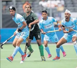  ?? HOCKEY INDIA ?? India’s Dilpreet Singh (extreme left) scored the second goal against Pakistan.