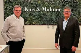  ?? ?? Jordi Faus y Xavier Moliner, socios fundadores de Faus & Moliner.