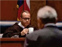  ?? Contributo­r file photo ?? Texas Supreme Court Justice John Devine gave a speech in September in which he criticized the all-Republican Court of Criminal Appeals as “RINOs.”