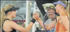  ?? REUTERS ?? Eugenie Bouchard beat Maria Sharapova 75, 26, 64.