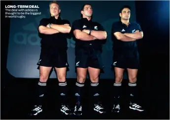  ??  ?? LONG -TERM DEAL The deal with adidas is thought to be the biggest in world rugby.