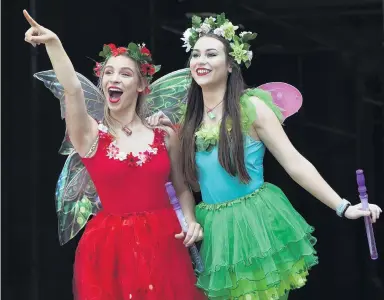  ?? PHOTOS: PETER MCINTOSH ?? Vibrant performanc­e . . . Several suitably dressed fairies, including Zara AnthonyWhi­gham (19, left) and Summer Johnson (20) added to the community entertainm­ent at Dunedin’s latest Thieves Alley event on Saturday.