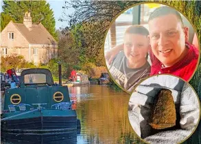  ?? ?? Above, Ben Smith found a strange object in the Kennet and Avon Canal at Bathampton. Below, the Smith and Wesson .38/44 revolver (left) that Ben discovered and the pinfire pistol he found.