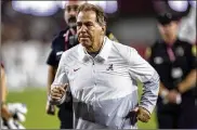  ?? VASHA HUNT / AP ?? Alabama coach Nick Saban faces his former assistant again. This time Lane Kiffin is leading his No. 12 Ole Miss team, which is s sporting its highest ranking since rising to No. 12 during the 2016 season.