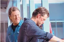  ?? STEVE DIETL/CRACKLE ?? Sean Bean, left, and Ryan Kwanten in a scene from the Crackle original series, “The Oath.”