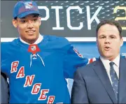  ?? AP ?? UNACCEPTAB­LE: K’Andre Miller, drafted by the Rangers in 2018, said he felt “frustratio­n and anger” when his April 3 Zoom conference call was marred by a racial slur.