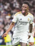  ?? ?? l Vinicius Junior celebra tras marcar el primer gol del Real Madrid.