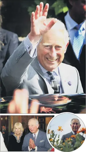 ?? PICTURES: GETTY/PA ?? Charles, top, attended several events earlier this month, including a Commonweal­th reception, left, where he used a namaste greeting. He visited Todmorden in 2010, right.