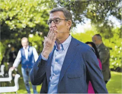  ?? Laia Solanellas / Europa Press ?? Alberto Núñez Feijóo, ahir en un acte del PP a Tarragona.