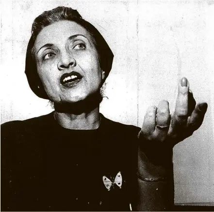  ?? Arquivo Última Hora ?? A poeta Cecília Meireles (1901-1964), em foto dos anos 1960