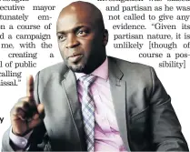  ?? /MDUDUZI NDZINGI ?? Tshwane mayor Solly Msimanga.