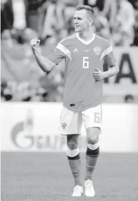 ?? Foto: Lavandeira ?? Denis Chéryshev celebra uno de sus dos goles.