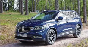  ??  ?? Der Renault Koleos wirkt insgesamt etwas träge, das Fahrwerk dürfte ruhig geschmeidi­ger sein.