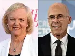  ?? Associated Press ?? ■ This combinatio­n photo shows Meg Whitman, left, and Jeffrey Katzenberg. Katzenberg and Whitman are bringing Quibi to a phone near you with movies, shows and news served in quick bites.
