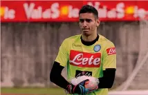  ?? DE LUCA ?? Alex Meret, 21 anni, dopo l’infortunio al braccio sinistro