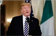  ?? AP PHOTO BY EVAN VUCCI ?? President Donald Trump speaks during a news conference with Italian Prime Minister Giuseppe Conte at the White House, Monday, July 30, in Washington.