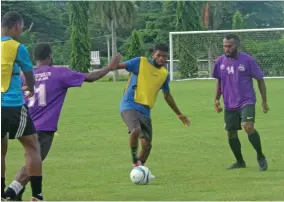  ?? Photo: Rohit Kumar ?? Ba football players during training at the Fiji FA Academy in Ba on February 18, 2019.