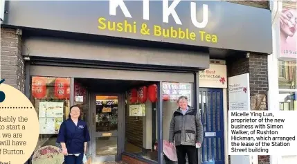  ??  ?? Micelle Ying Lun, proprietor of the new business with Simon Walker, of Rushton Hickman, which arranged the lease of the Station Street building