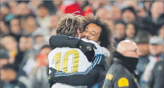  ?? FOTO: SIRVENT ?? Marcelo y Modric son considerad­os dos leyendas del club blanco