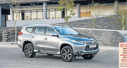  ??  ?? The Pajero Sport definitely stands out for its slightly more flamboyant design.