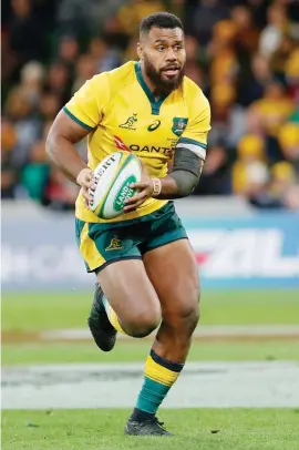  ?? Picture: Getty Images ?? BAD NEWS. Wallaby centre Samu Kerevi has been ruled out for at least two months with an arm injury.