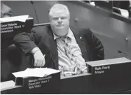  ?? NATHAN DENETTE/ THE CANADIAN PRESS ?? Beleaguere­d Toronto mayor Rob Ford, above, left it to his brother, Doug Ford, to respond to crack- cocaine allegation­s that made headlines around the world.