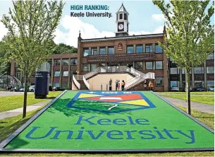  ?? ?? HIGH RANKING: Keele University.