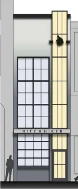  ?? Lab 8 Designs ?? This preliminar­y drawing shows how a new facade might look at 604 Liberty Ave.