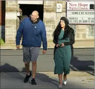  ?? GENE J. PUSKAR, FILE - THE ASSOCIATED PRESS ?? Pennsylvan­ia Lt. Gov. John Fetterman and wife Gisele arrive to vote in Braddock, Pa, Nov. 8.