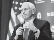  ?? MANUEL BALCE CENETA/AP 2021 ?? Former Vice President Mike Pence rolled out a 28-page “Freedom Agenda” platform for Republican­s ahead of midterm elections.