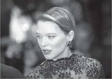  ?? VIANNEY LE CAER/INVISION ?? Lea Seydoux arrives at the premiere of “Crimes of the Future” on May 22 at the Cannes Film Festival.