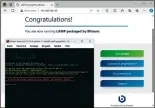  ?? ?? Der vorkonfigu­rierte Server von Bitnami läuft auf Basis von Virtualbox im Fenster.