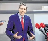  ?? PHOTO: FRANK McGRATH ?? Review: Health Minister Simon Harris was sent a protected disclosure in relation to alleged failings at the St Mary’s care home.
