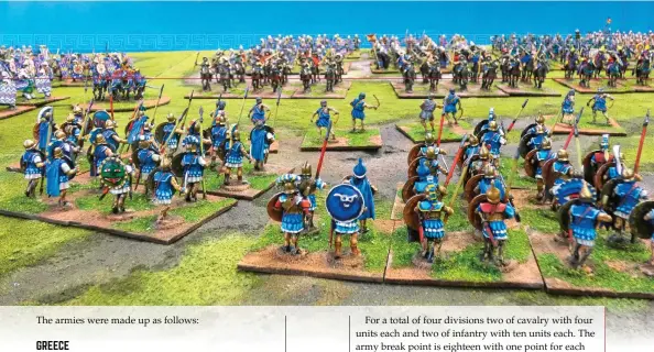  ??  ?? The armies were made up as follows:
TOP
The Greeks hold the line.